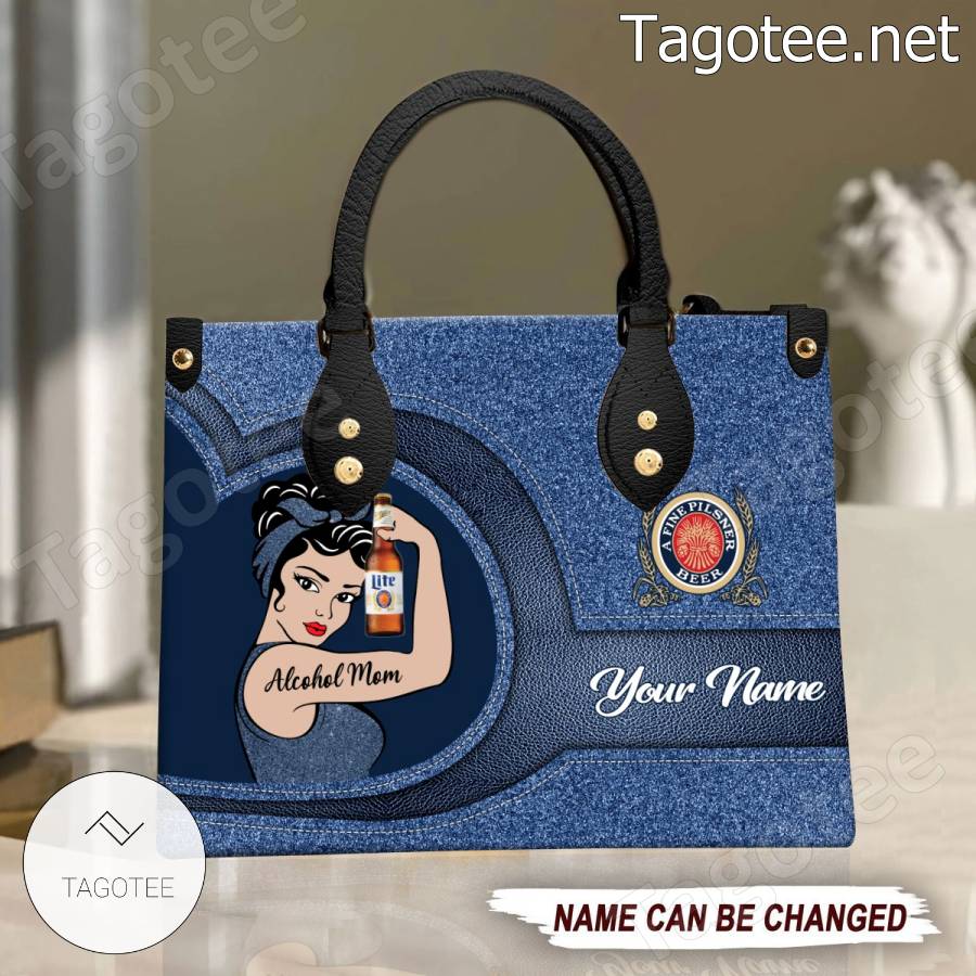 Alcohol Mom Miller Lite Personalized Handbag