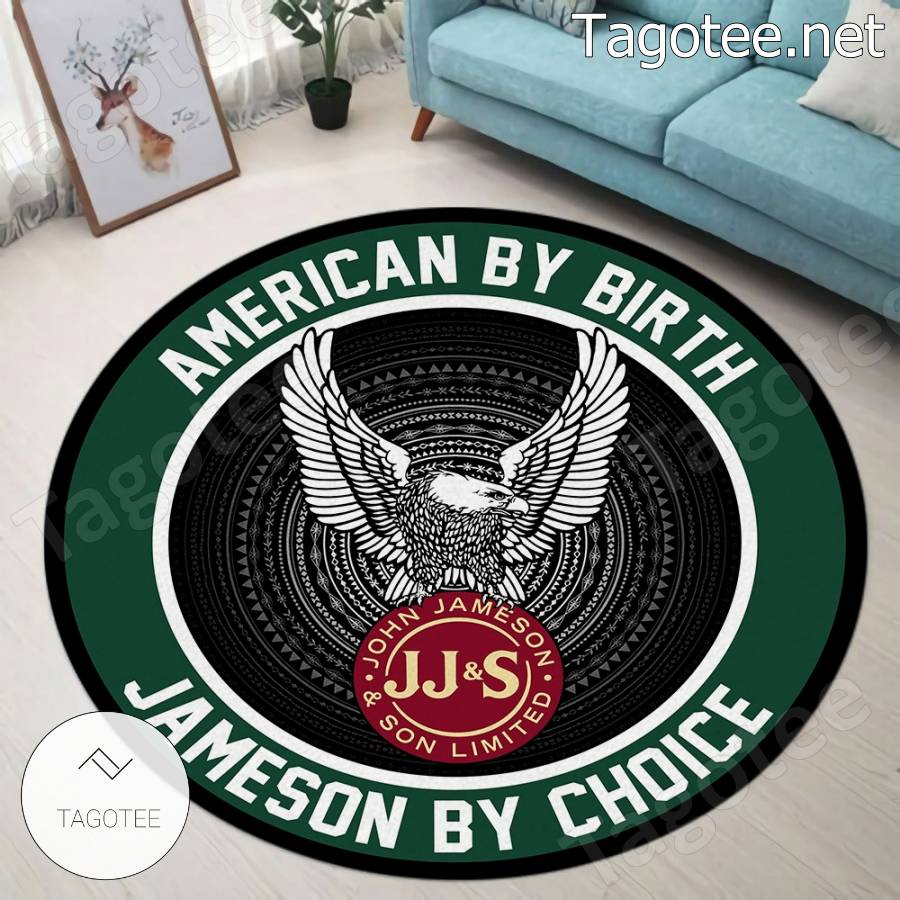 American By Birth Jameson By Choice Round Rug