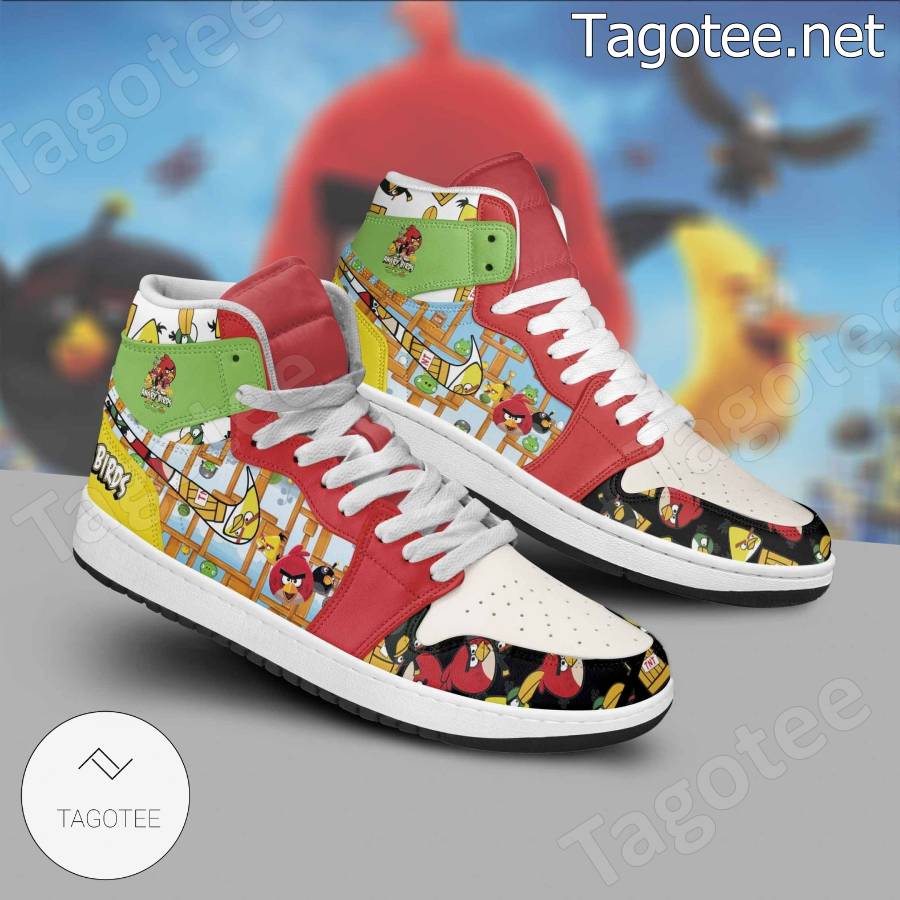 Angry Birds Game Air Jordan High Top Shoes a