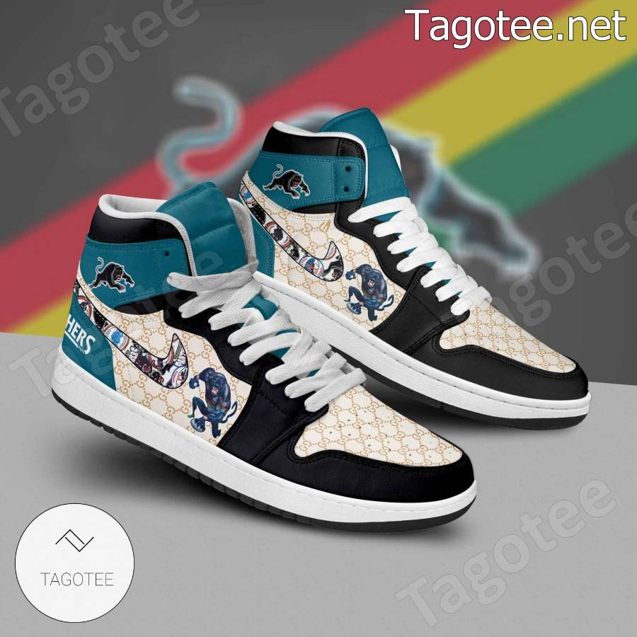 Black Panther Gucci Nike Air Jordan High Top Shoes a