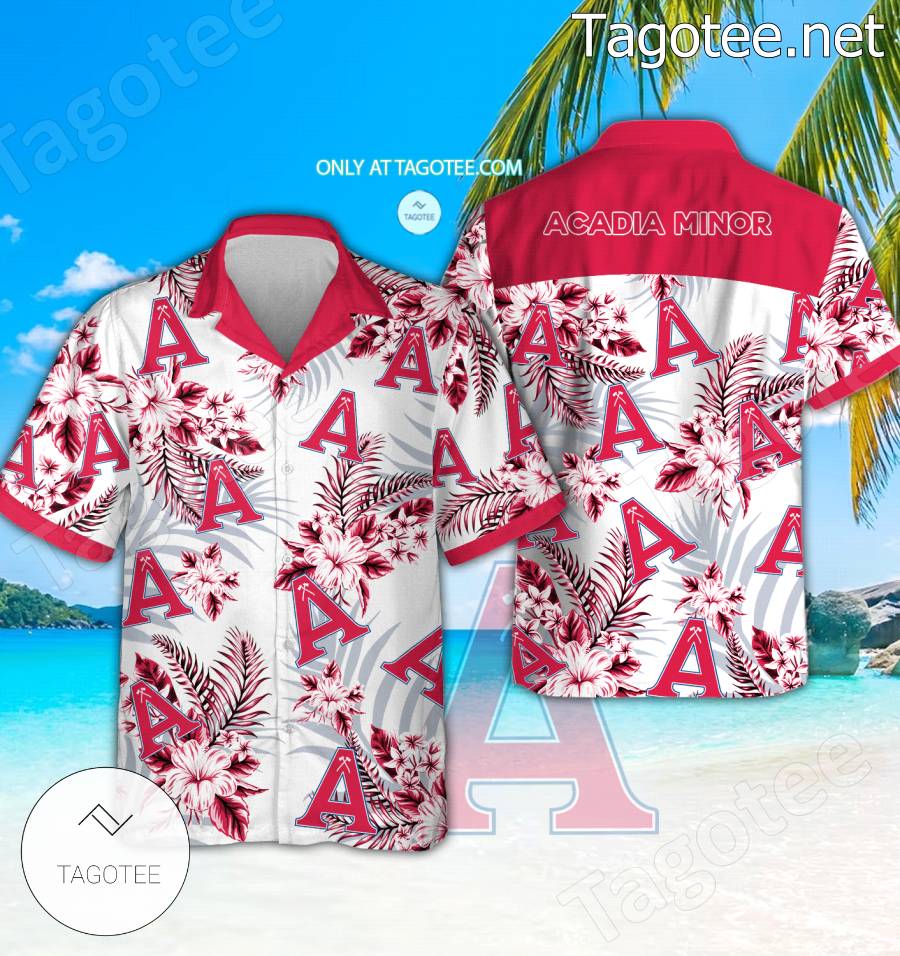 Acadia Minor Hockey Hawaiian Shirts, Shorts - EmonShop
