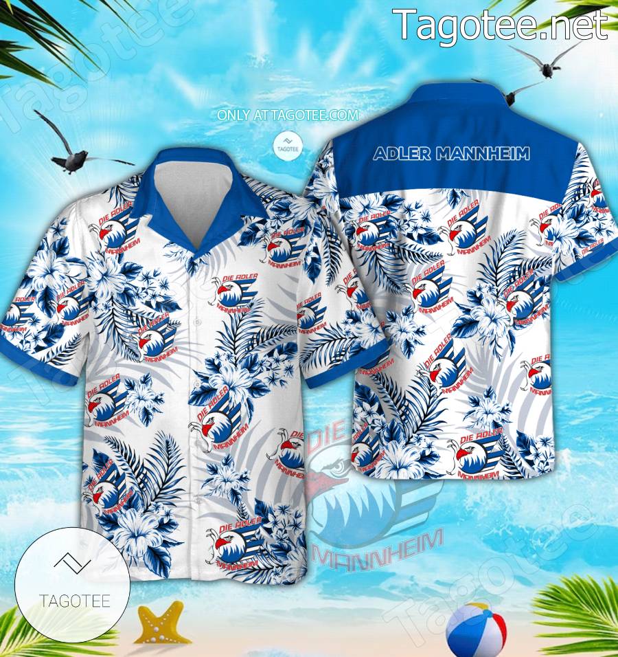Adler Mannheim Hockey Hawaiian Shirts, Shorts - EmonShop