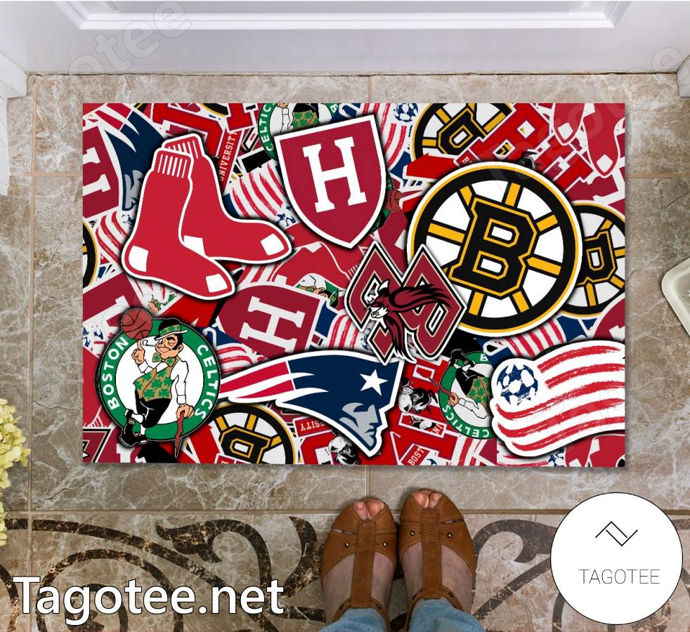Boston Sport Teams Logo Collection Doormat