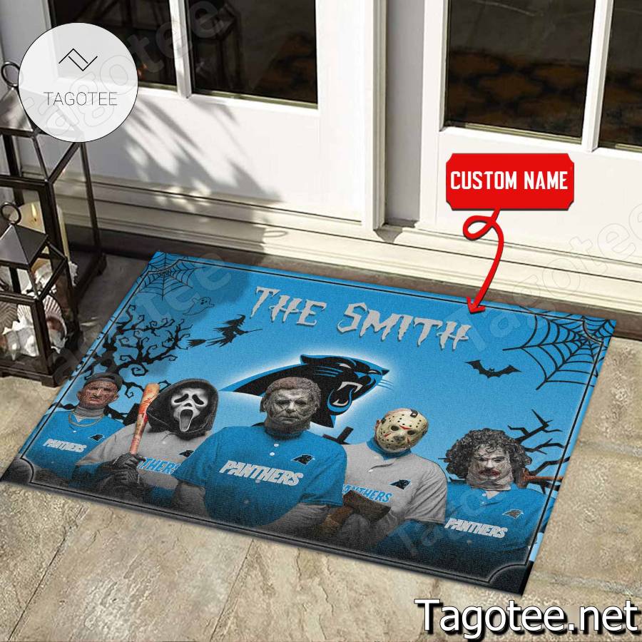 Carolina Panthers NFL Halloween Doormat a