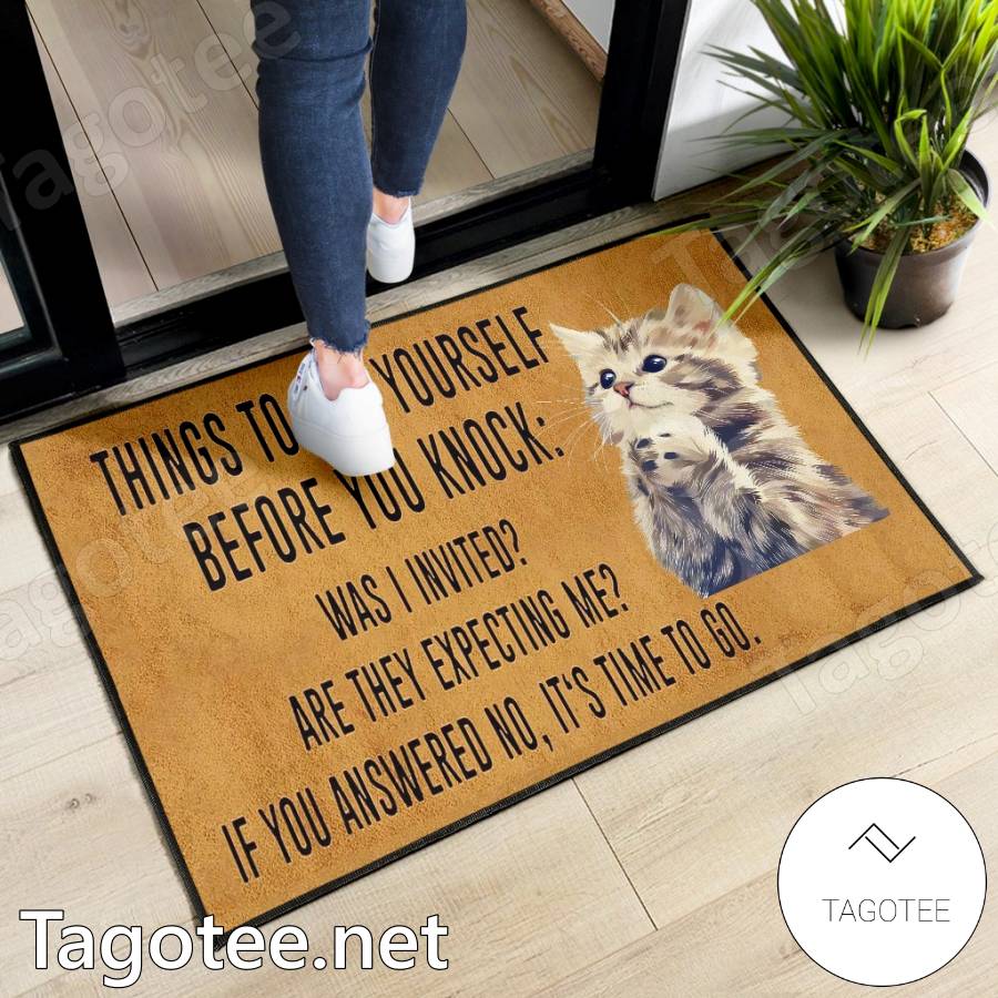 Cat Things To Ask Yourself Before You Knock Doormat a