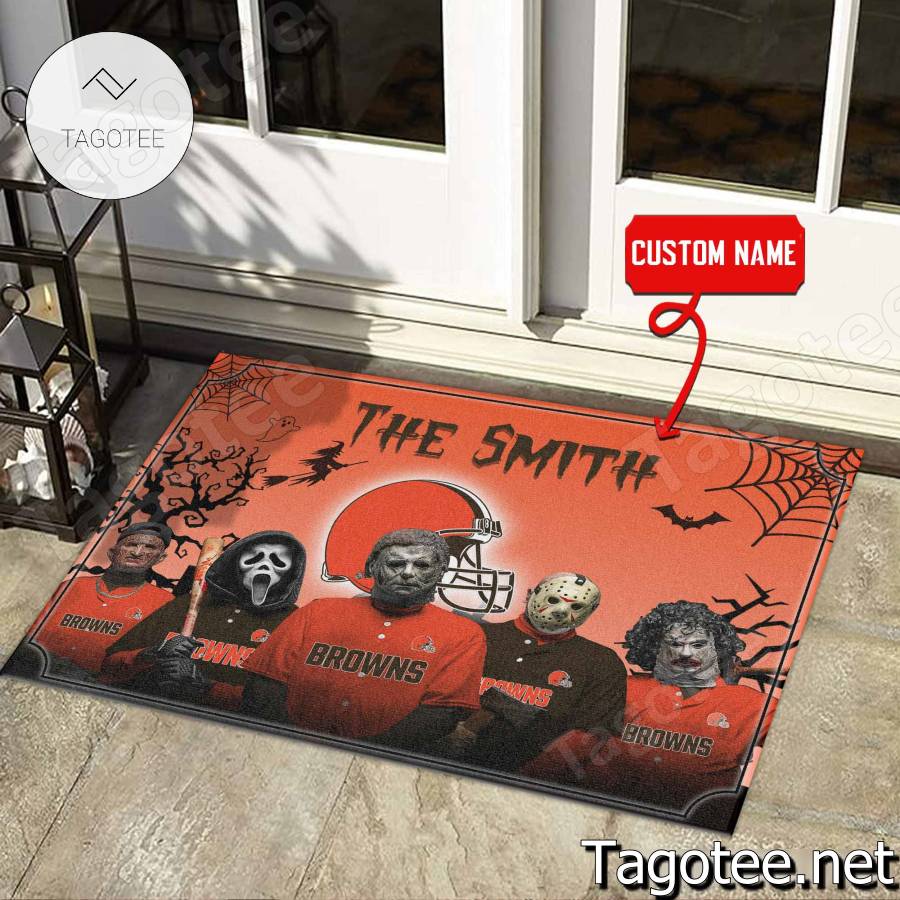 Cleveland Browns NFL Halloween Doormat a