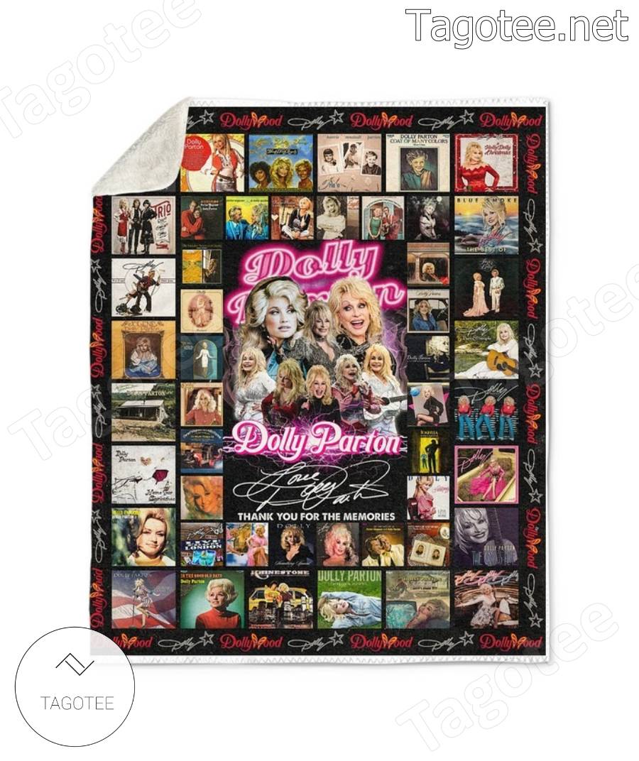 Dolly Parton Thank You For The Memories Signature Blanket a