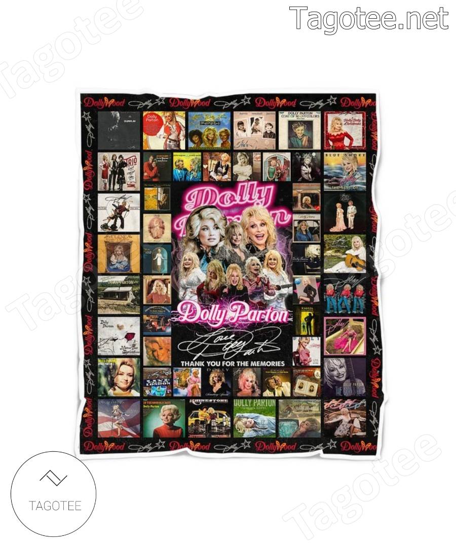 Dolly Parton Thank You For The Memories Signature Blanket