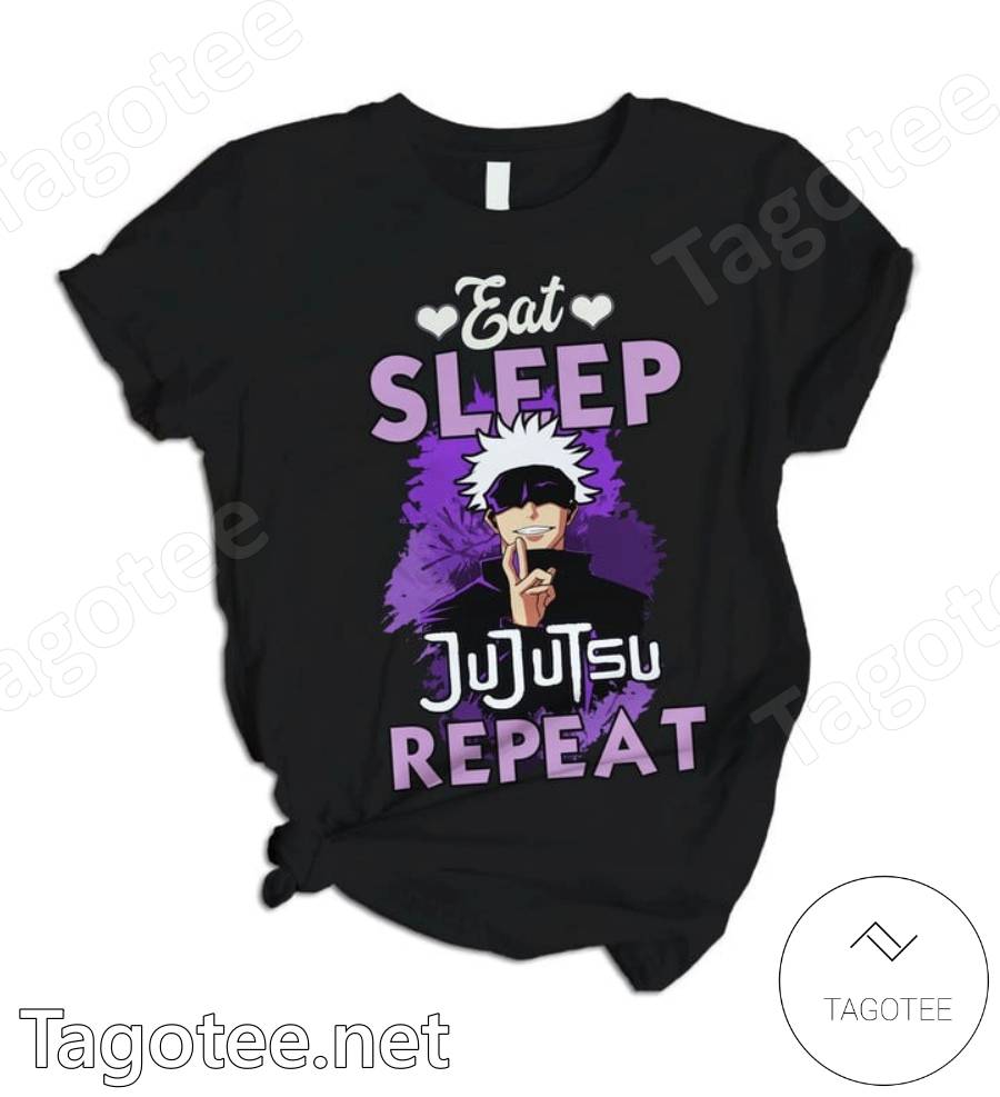 Eat Sleep Jujutsu Repeat Pajamas Set a