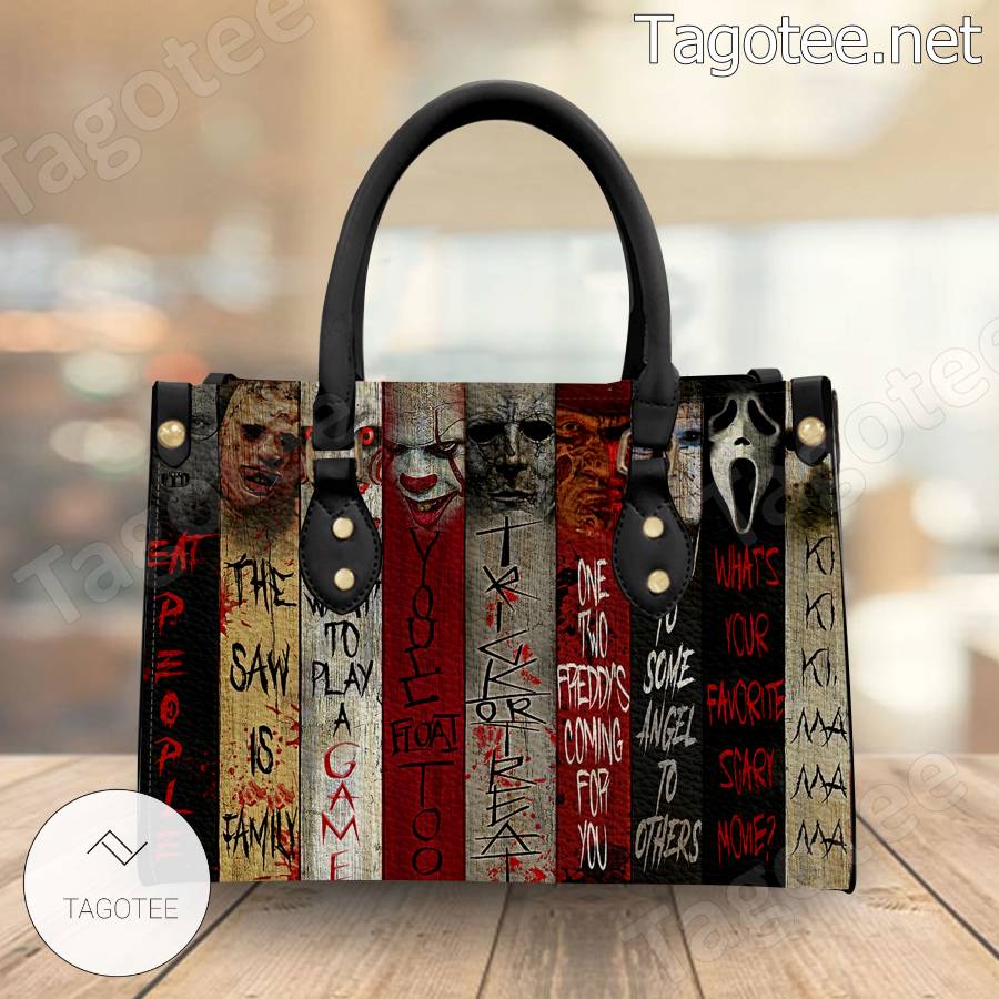 Halloween Horror Characters Quotes Handbags a