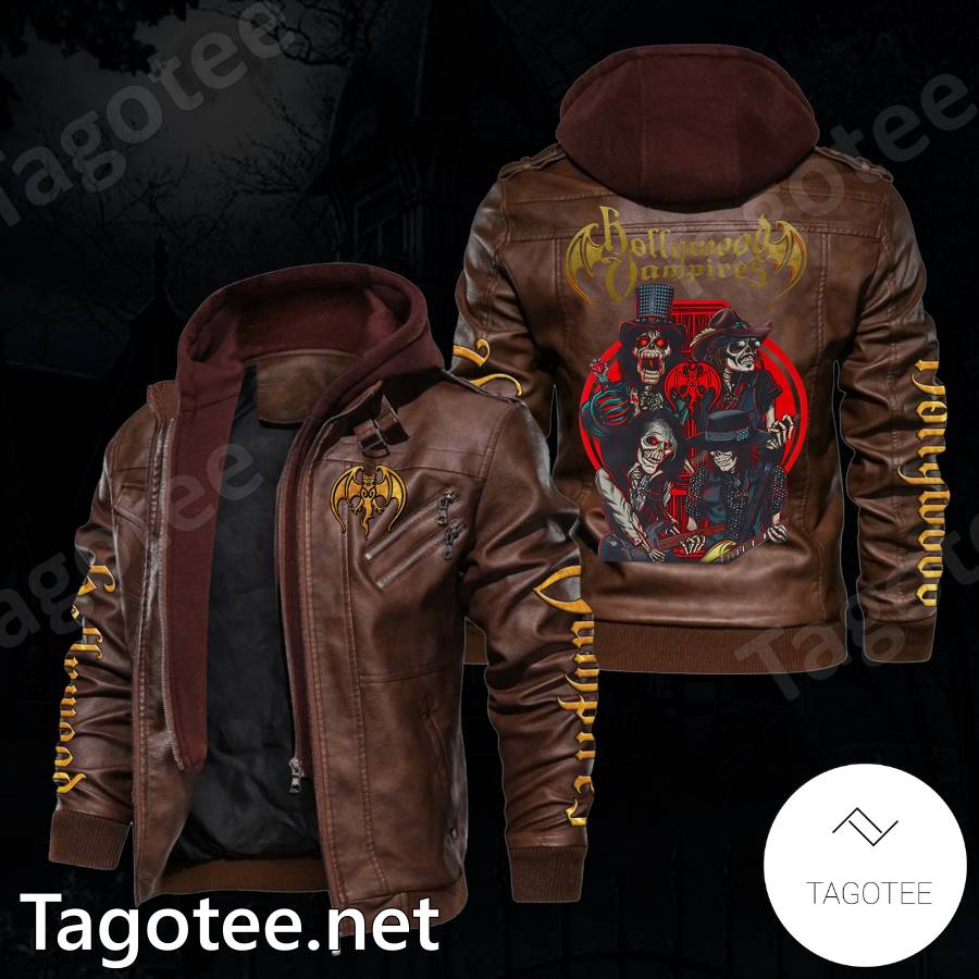 Hollywood Vampires Skull 2d Leather Jacket a
