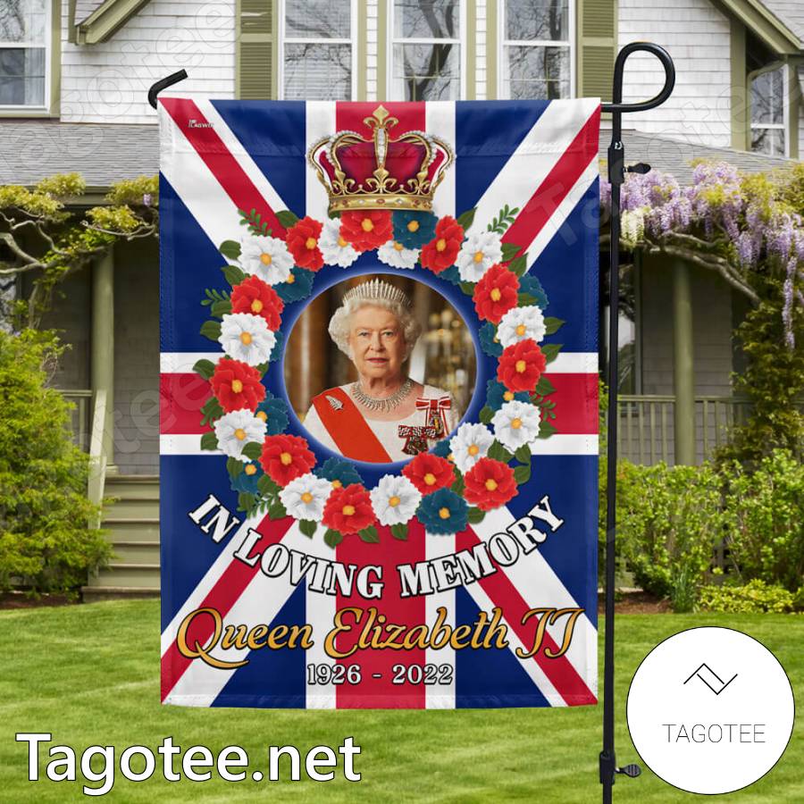 In Loving Memory Queen Elizabeth Ii 1926-2022 Union Jack Flag a