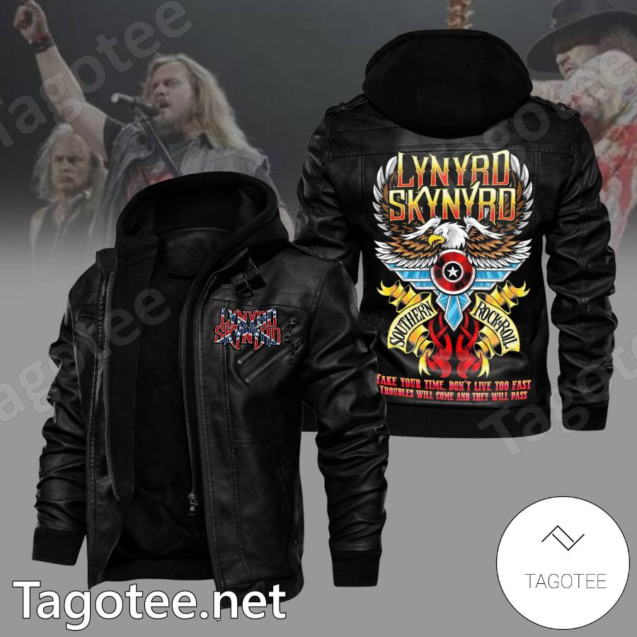 Lynyrd Skynyrd Southern Rock And Roll 2d Leather Jacket a
