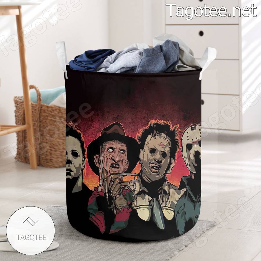 Michael Myers, Freddy Krueger, Jason Voorhees, and Leatherface Laundry Basket a