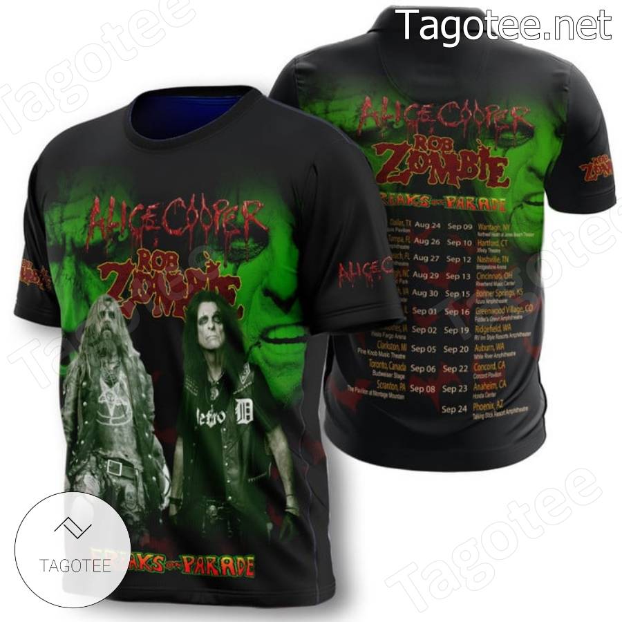 Alice Cooper Rob Zombie Freaks On Parade T-shirt, Hoodie