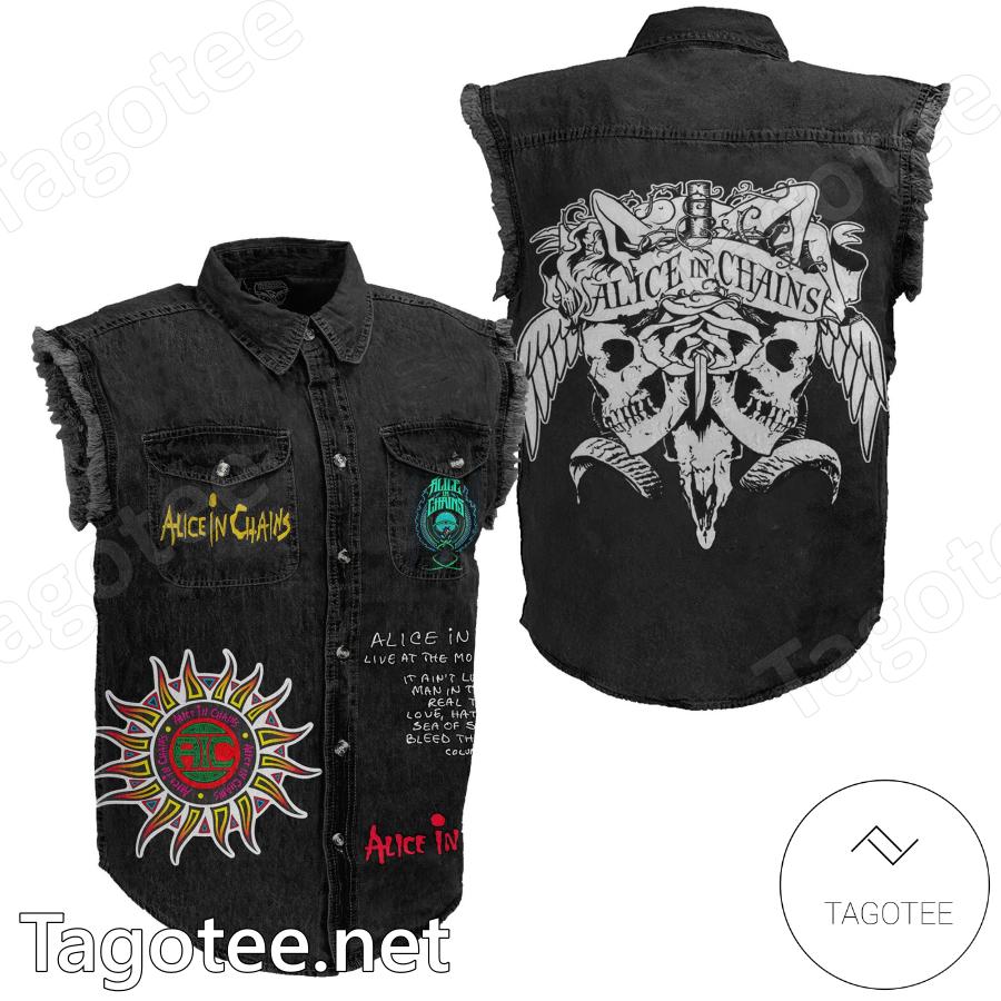 Alice In Chains Live At The Moore Denim Vest Sleeveless Jacket