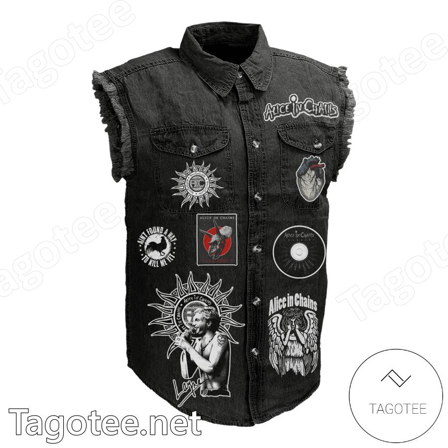 Alice In Chains Toll Due Bad Dream Come True Sleeveless Denim Jacket a