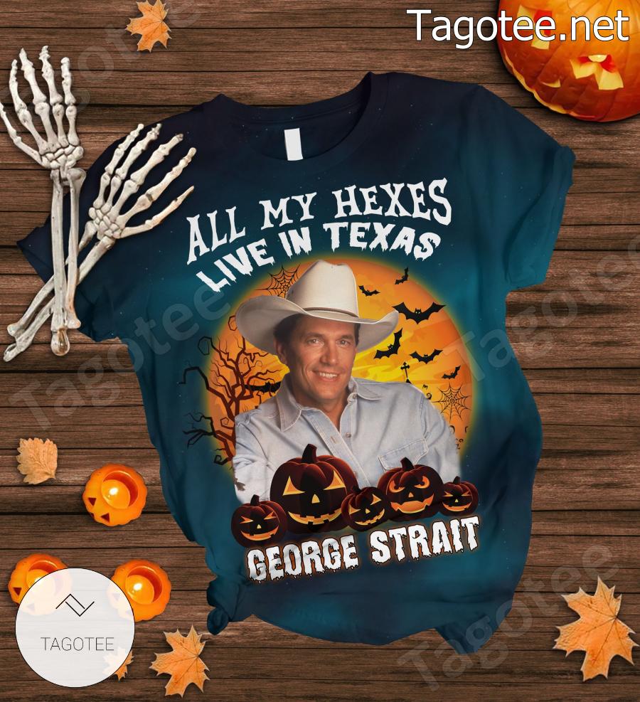 All My Hexes Live In Texas George Strait Halloween Pajamas Set a
