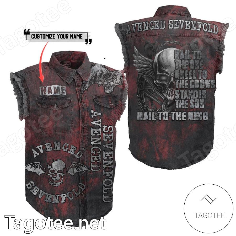 Avenged Sevenfold Hail To The One Kneel To The Crown Personalized Sleeveless Denim Jacket