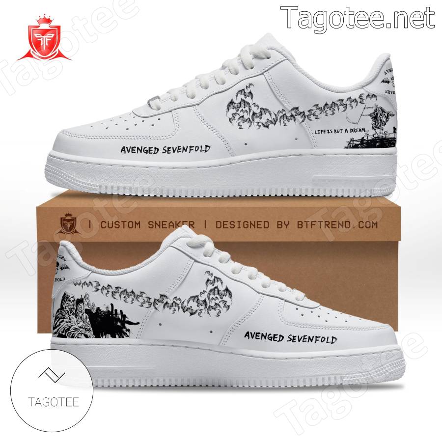 Avenged Sevenfold Life Is But A Dream Nike Air Force 1 Shoes