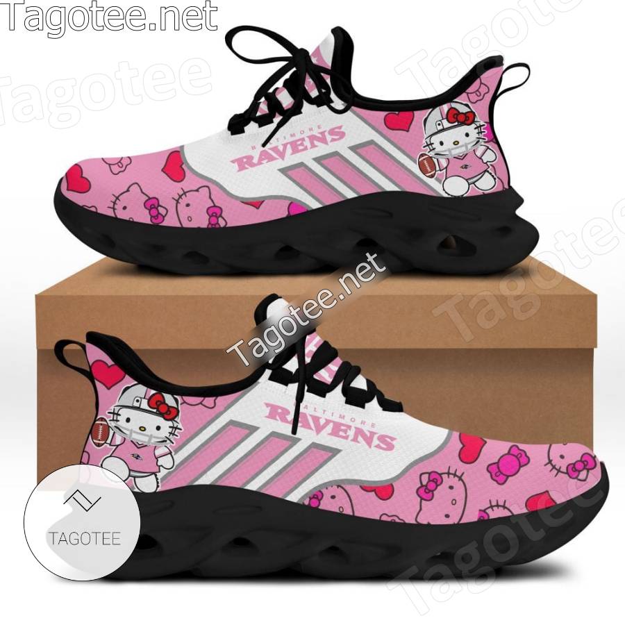 Baltimore Ravens NFL Hello Kitty Girl Running Sneakers a