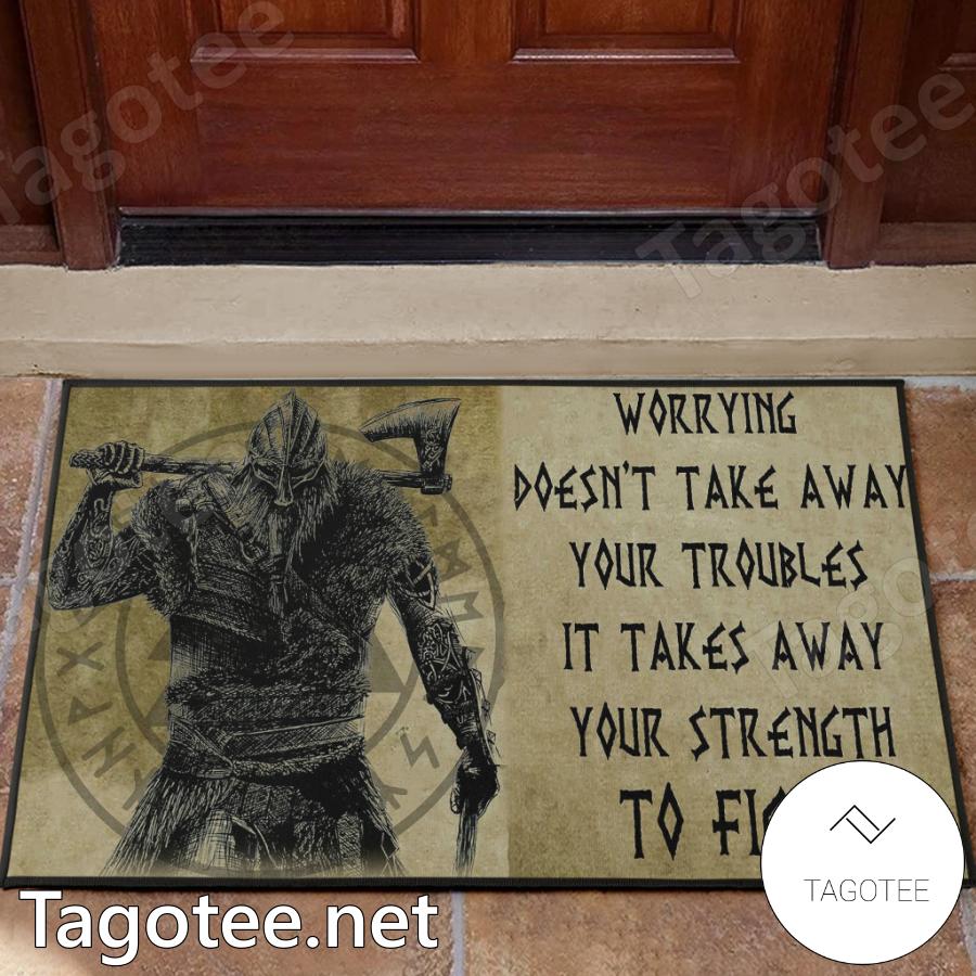 Berserker Worrying Doesn't Take Away Your Troubles Doormat