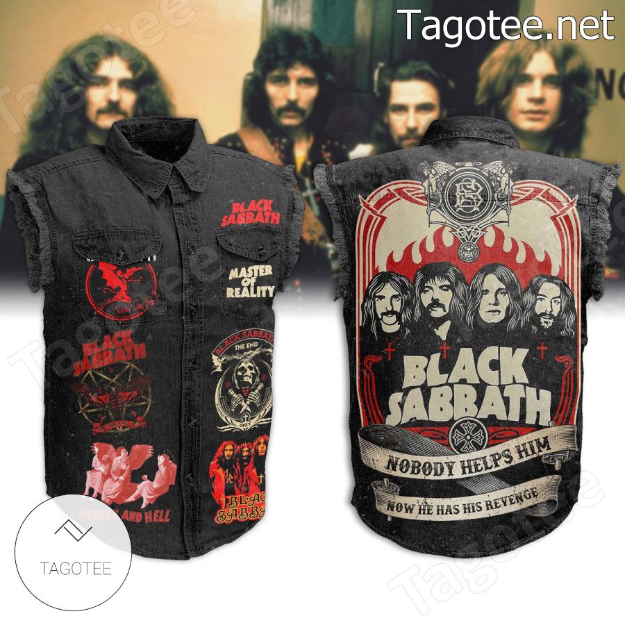 Black Sabbath Nobody Helps Him Sleeveless Denim Jacket