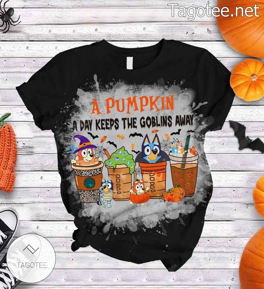 Bluey A Pumpkin A Day Keeps The Goblins Away Halloween Pajamas Set a