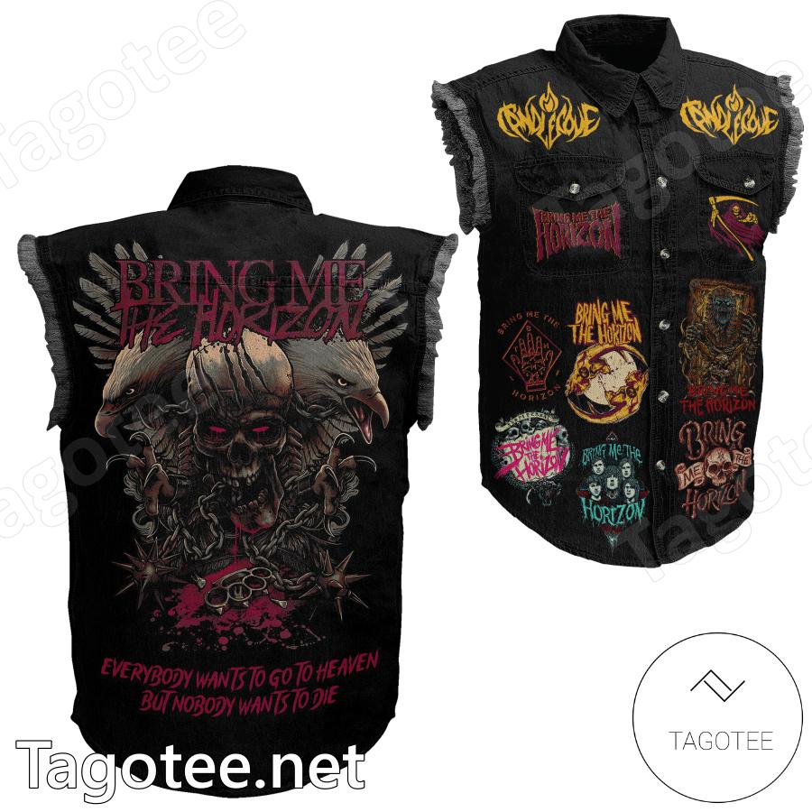 Bring Me The Horizon Everybody Wants To Go To Heaven But Nobody Wants To Die Sleeveless Denim Jacket