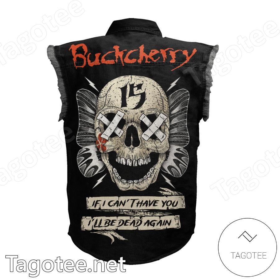 Buckcherry If I Can't Have You I'll Be Dead Again Sleeveless Denim Jacket a