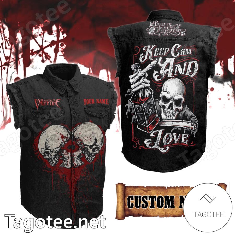 Bullet For My Valentine Keep Calm And Love Personalized Sleeveless Denim Jacket