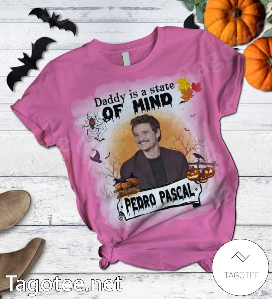 Daddy Is A State Of Mind Pedro Pascal Halloween Pajamas Set a