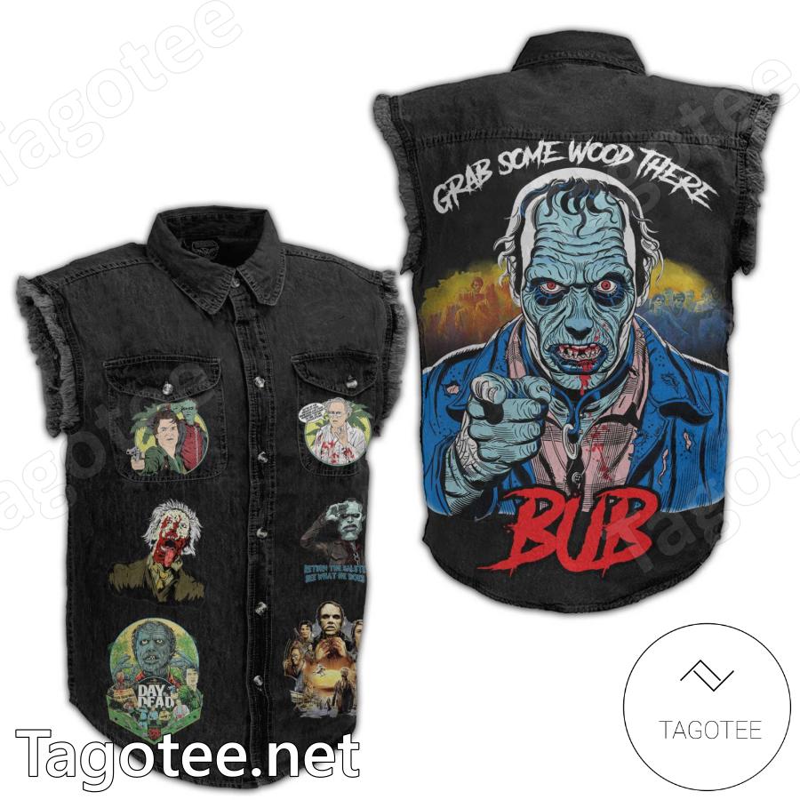 Day Of The Dead Grab Some Wood There Bub Denim Vest Sleeveless Jacket
