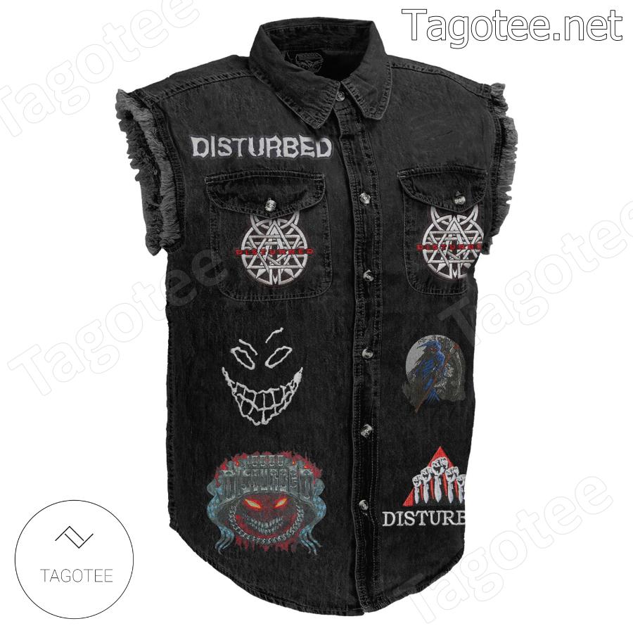 Disturbed Sometimes Darkness Can Show You The Light Sleeveless Jean Jacket a