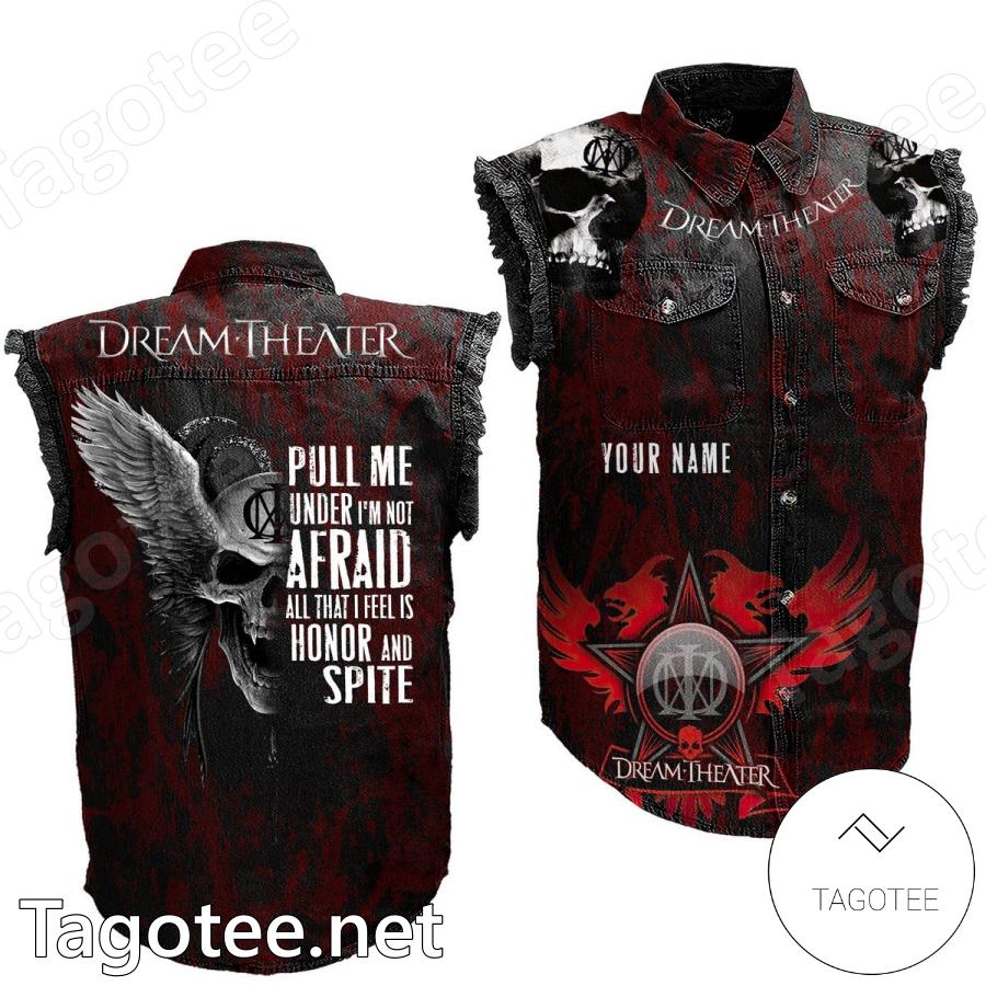 Dream Theater Pull Me Under I'm Not Afraid Personalized Sleeveless Denim Jacket