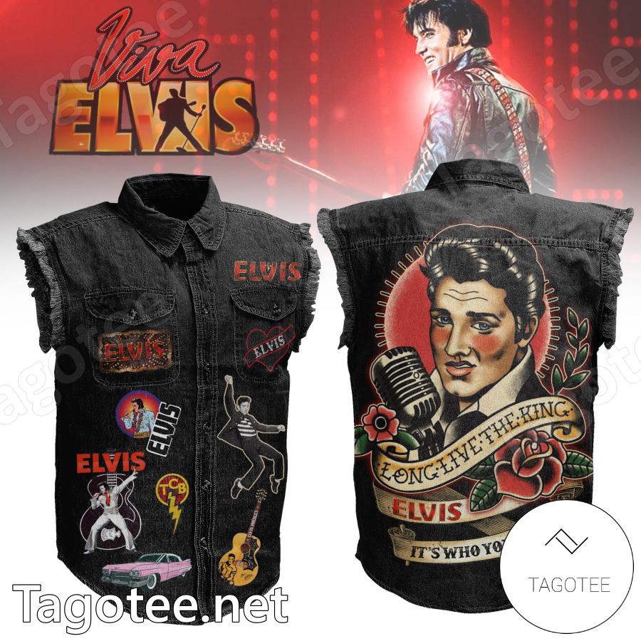 Elvis Presley Long Live The King Denim Vest Sleeveless Jacket