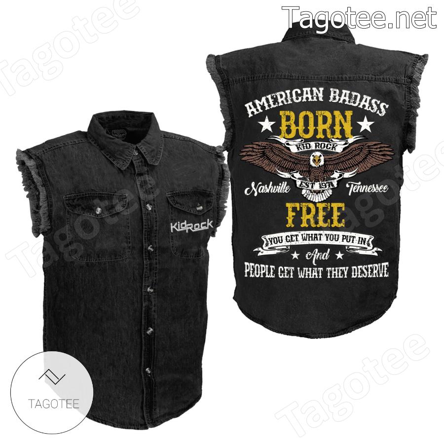 Kid Rock American Badass Born Free Sleeveless Denim Jacket