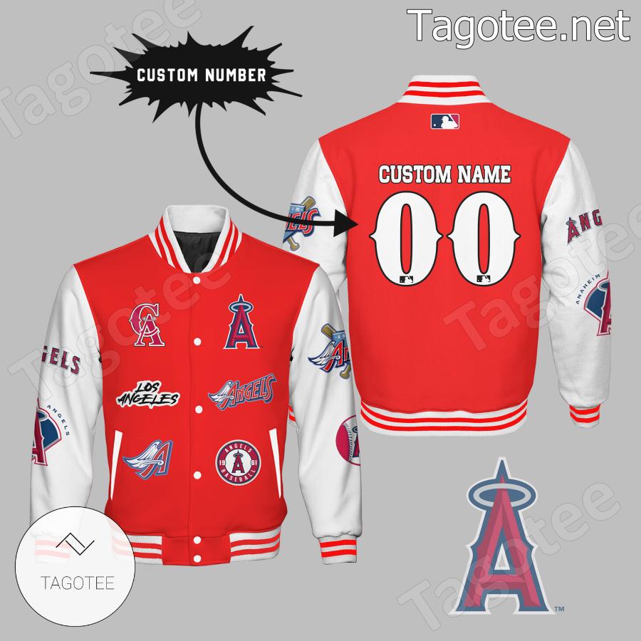 Los Angeles Angels Mlb Personalized Baseball Jacket