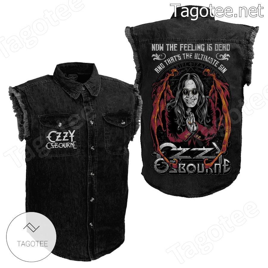 Ozzy Osbourne Now The Feeling Is Dead Sleeveless Denim Jacket