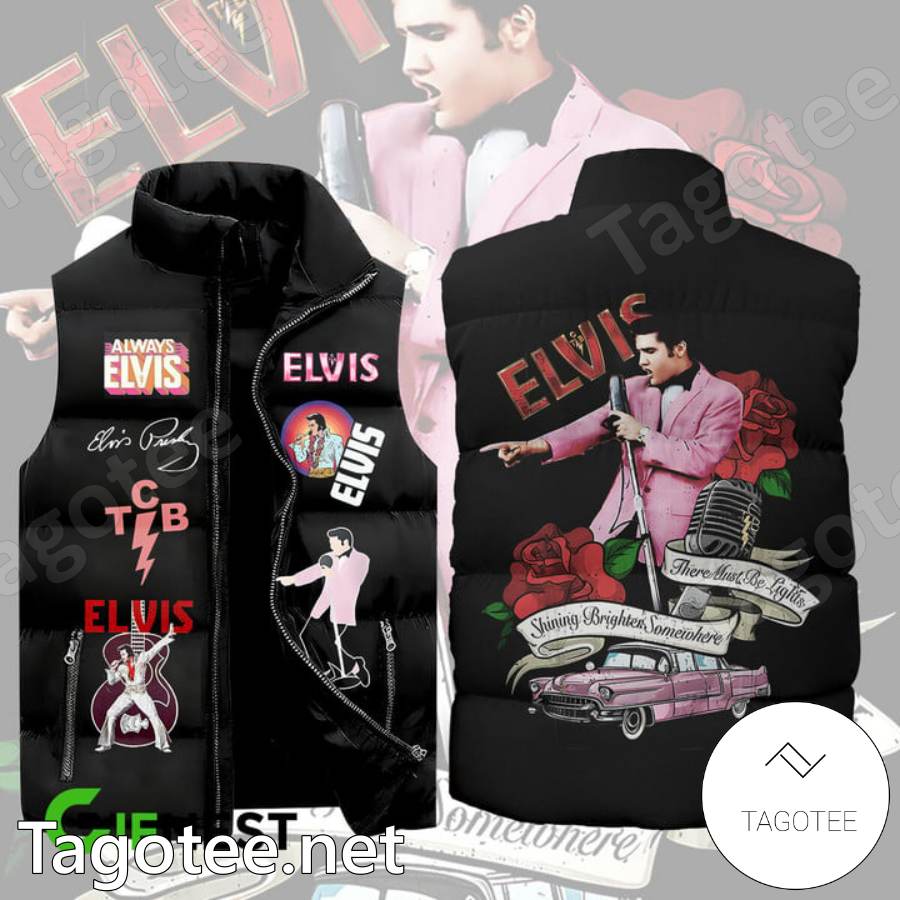 Elvis Presley There Must Be Light Shining Brighter Somewhere Puffer Vest