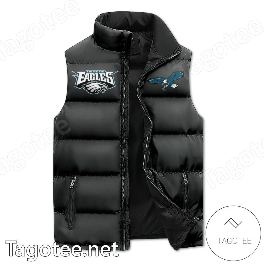 Philadelphia Eagles No One Likes Us We Don't Care Fly Eagles Fly Puffer Vest a