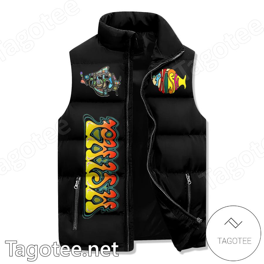 Phish Let's Go Of The Past And Live In The Present Moment Sleeveless Puffer Vest a