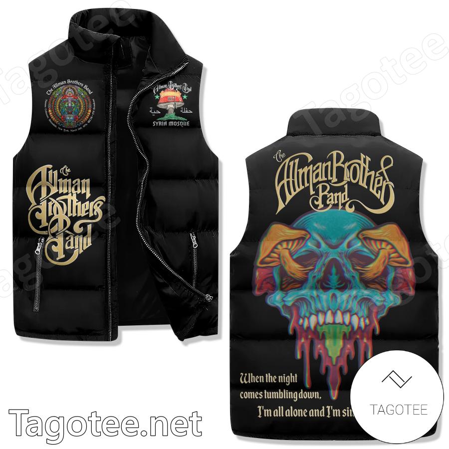 The Allman Brothers Band When The Night Comes Tumbling Down Sleeveless Puffer Vest