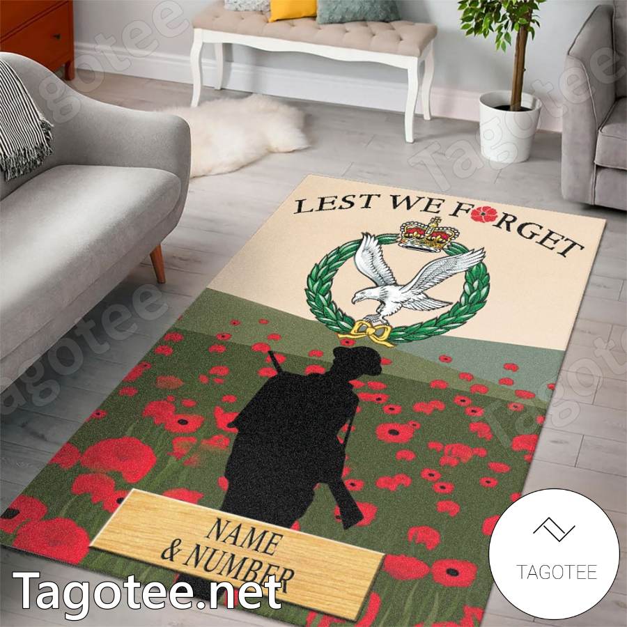 Uk Army Air Corps Let's We Forget Personalized Rug