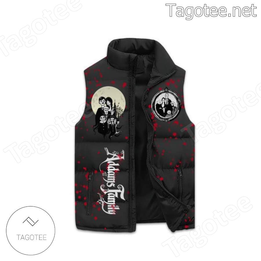 Addams Family Blood Stain Puffer Vest a