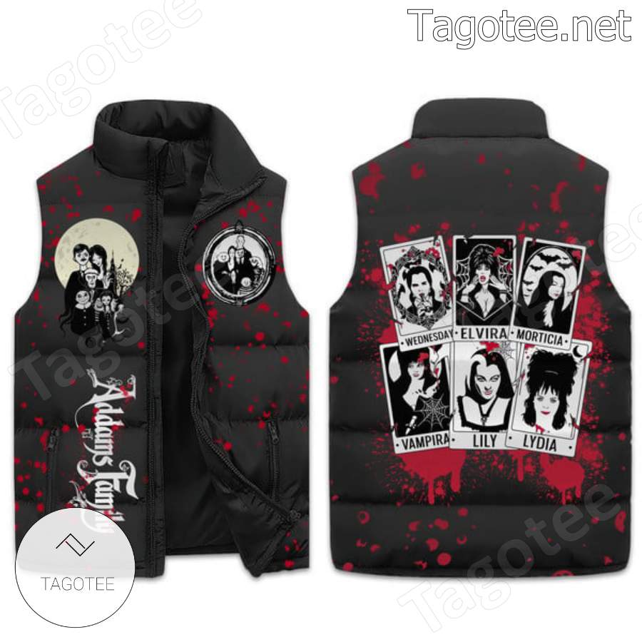 Addams Family Blood Stain Puffer Vest