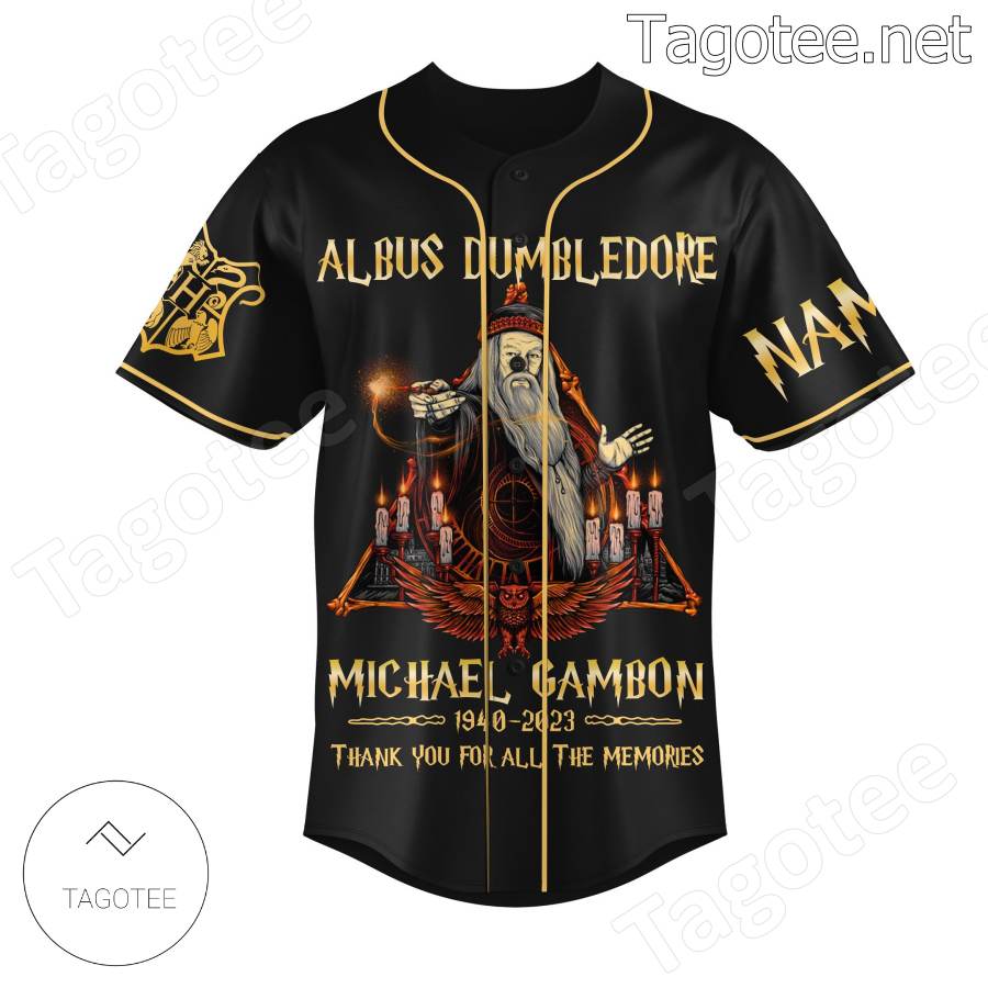 Albus Dumbledore Michael Gambon 1940-2023 Thank You For The Memories Signature Personalized Baseball Jersey a