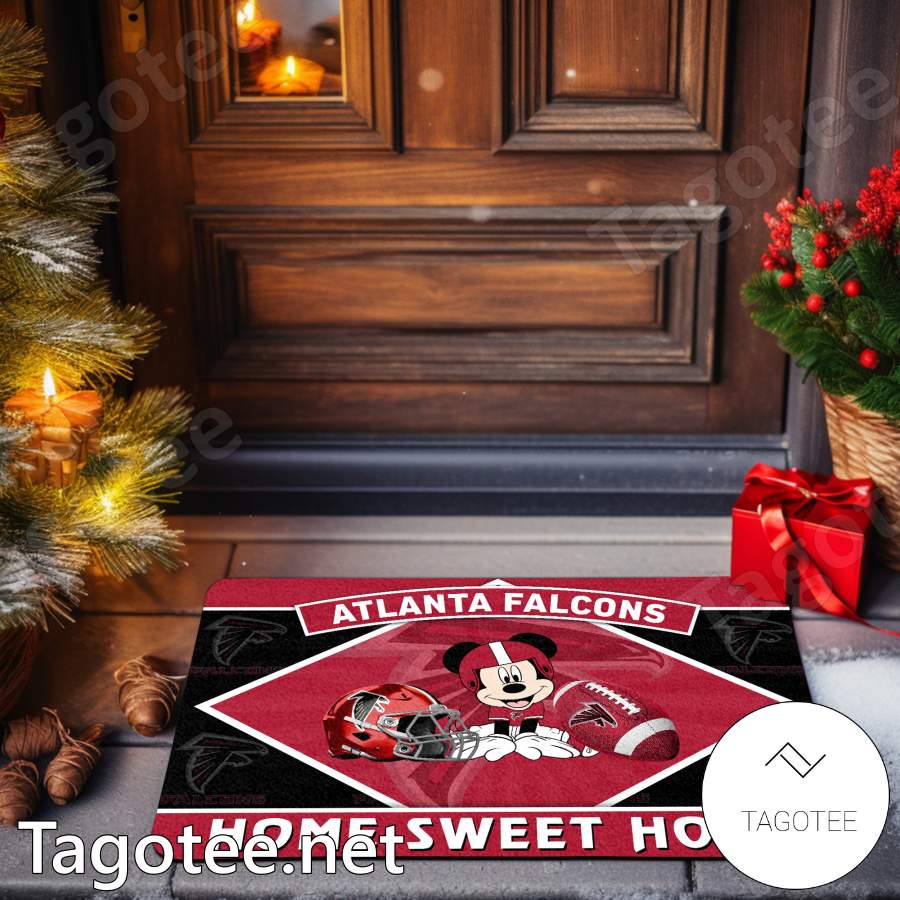 Atlanta Falcons Mickey Mouse Home Sweet Home Doormat