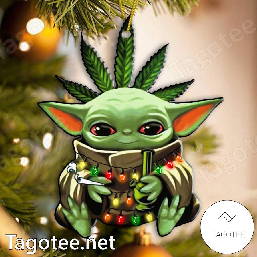 Baby Yoda Weed Ornament