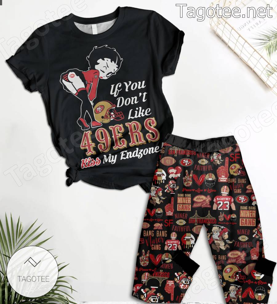 Betty Boop If You Don't Like 49ers Kiss My Endzone Pajamas Set